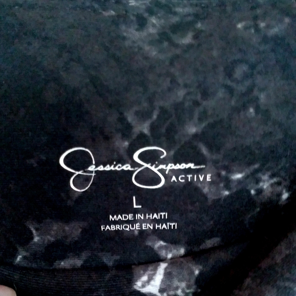 Jessica Simpson Black Patterned Active Leggings - image 2